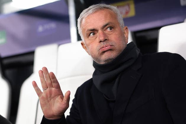 Turin, Italy, 21st January 2026. Jose Mourinho Head coach of SL Benfica reacts prior to kick off in the Juventus vs Benfica UEFA Champions League match at Juventus Stadium, Turin. Picture credit should read: Jonathan Moscrop Sportimage EDITORIAL USE ONLY. No use with unauthorised audio, video, data, fixture lists, club league logos or live services. Online in-match use limited to 120 images, no video emulation. No use in betting, games or single club league player publications. SPI_008_JM_JUVE_BENFICA_UCL SPI-4420-0006