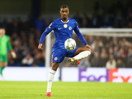 Chelsea v Pafos, UEFA Champions League, Stamford Bridge, London, UK - 21 01 2026 Jorrel Hato of Chelsea during the UEFA Champions League game between Chelsea and Pafos at Stamford Bridge London Stamford Bridge London GBR, UK NEWSPAPERS OUT Copyright: xMarkxGreenwoodx