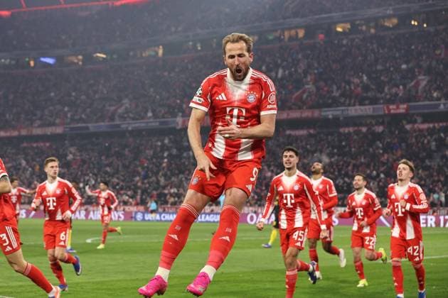 MUNICH - Harry Kane of FC Bayern Munich celebrates 1-0 during the Champions League match between FC Bayern Munich and Royale Union Saint-Gilloise on January 21, 2026, at the Allianz Arena in Munich, Germany. BART STOUTJESDIJK ANP UEFA Champions League 2025 26 League Phase MD7 2025-2026 xVIxANPxSportx xBartxStoutjesdijkxIVx 548189499 originalFilename: 548189499.jpg
