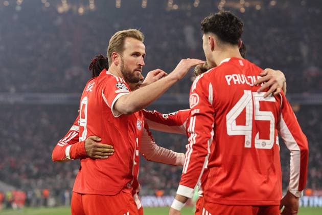 MUNICH - Harry Kane of FC Bayern Munich and Aleksandar Pavlovic of FC Bayern Munich celebrate 1-0 during the Champions League match between FC Bayern Munich and Royale Union Saint-Gilloise on January 21, 2026, at the Allianz Arena in Munich, Germany. BART STOUTJESDIJK ANP UEFA Champions League 2025 26 League Phase MD7 2025-2026 xVIxANPxSportx xBartxStoutjesdijkxIVx 548189585 originalFilename: 548189585.jpg
