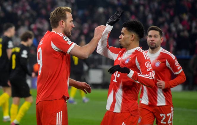 21 01 2026, xemx, Football UEFA Champions League, FC Bayern Muenchen Union Saint Gilloise v l Harry Kane FC Bayern Muenchen Jubel, Torjubel, celebrate the goal, jubiliert über das Tor zum 2 0 DFL DFB REGULATIONS PROHIBIT ANY USE OF PHOTOGRAPHS as IMAGE SEQUENCES and or QUASI VIDEO Muenchen