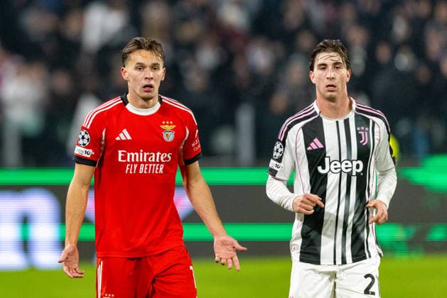Amar Dedic seen during Champions League league phase game between Juventus FC and SL Benfica (Maciej Rogowski Ball Raw Images) Turin Juventus Stadium Italy Copyright: xMaciejxRogowskix ROG_JUVvsBEN-091