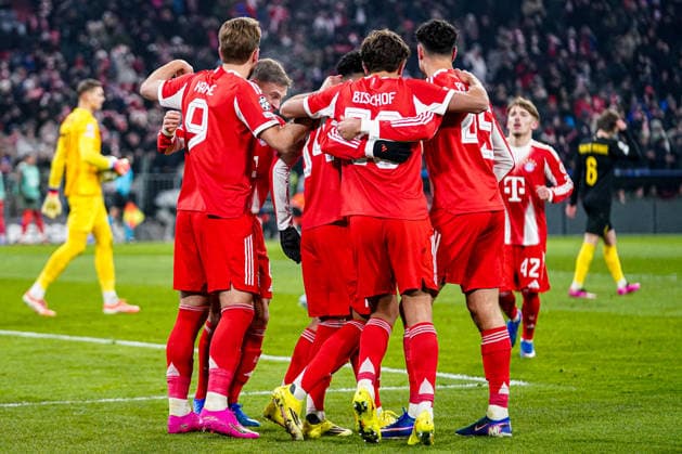 2026-01-21 FC Bayern München v R. Union Saint-Gilloise - UEFA Champions League 2025 26 League Phase MD7 MUNICH, GERMANY - JANUARY 21: Harry Kane of FC Bayern Munchen celebrates the goal with his team during the UEFA Champions League 2025 26 League Phase MD7 match between FC Bayern M++nchen and R. Union Saint-Gilloise at Football Arena Munich on January 21, 2026 in Munich, Germany. Munich Football Arena Munich Germany Content not available for redistribution in The Netherlands directly or indirectly through any third parties. Copyright: xAndrexWeeningx