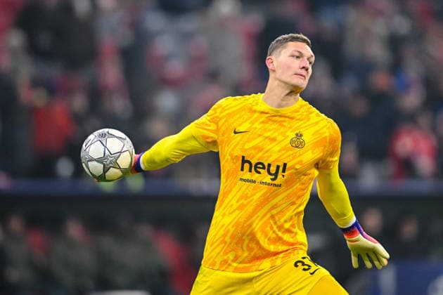 Goalkeeper Kjell Scherpen R Union Saint Gilloise controls the ball during the UEFA Champions League 2025 26 League Phase MD7 match between FC Bayern München and R Union Saint Gilloise at Football Arena Munich on January 21, 2026 in Munich, Germany Photo by Harry Langer DeFodi Images