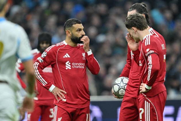 Marseille v Liverpool - UEFA Champions League MARSEILLE, FRANCE - JANUARY 21: Players of Liverpool in action during UEFA Champions League week 7 football match between Olympique Marseille and Liverpool at Stade Velodrome in Marseille, France, on January 21, 2026. Mustafa Yalcin Anadolu Marseille France. Editorial use only. Please get in touch for any other usage.  Copyright: x2026xAnadoluxMustafaxYalcinx