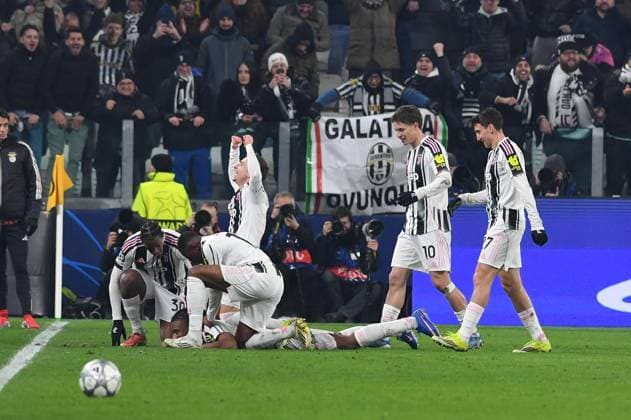 Foto IPP Massimo Rana Torino 21-01-2026 Calcio Champions League 2025 2026 Juventus-Benfica nella foto gol Khéphren thuram Italy Photo Press - World Copyright italy ITALY  Copyright: xR4924_italyphotopressx