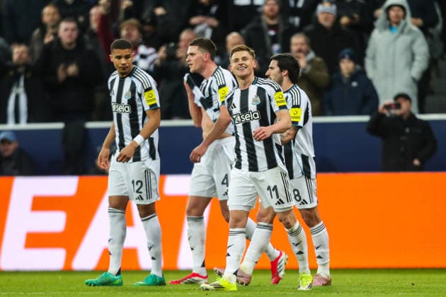 Newcastle United v PSV, UEFA Champions League Harvey Barnes Of Newcastle United scores a GOAL 3-0 and celebrates during the Newcastle United v PSV Eindhoven UEFA Champions League Round 1 League stage match at St. James Park, Newcastle Upon Tyne, England on 21 January 2026 Credit: Lee Keuneke Every Second Media Editorial use only. All images are copyright Every Second Media Limited. No images may be reproduced without prior permission. Copyright: xIMAGO EveryxSecondxMediax ESM-1768-0068 LeexKeunekex xEveryxSecondxMediax