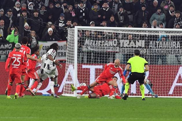 Foto IPP Massimo Rana Torino 21-01-2026 Calcio Champions League 2025 2026 Juventus-Benfica nella foto gol Khéphren thuram Italy Photo Press - World Copyright italy ITALY  Copyright: xR4924_italyphotopressx