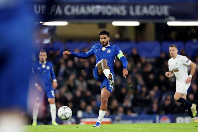Chelsea gegen Pafos 21. Januar 2026, London UEFA Champions League Fußball, Gruppenphase Chelsea gegen Pafos Reece James von Chelsea Foto Charlotte Wilson Abseits London UK  Copyright: xCharlottexWilsonx xOffsidexOffside