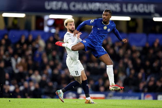 Chelsea gegen Pafos 21. Januar 2026, London UEFA Champions League Fußball, Gruppenphase Chelsea gegen Pafos Jorrel Hato von Chelsea Foto Charlotte Wilson Abseits London UK  Copyright: xCharlottexWilsonx xOffsidexOffside