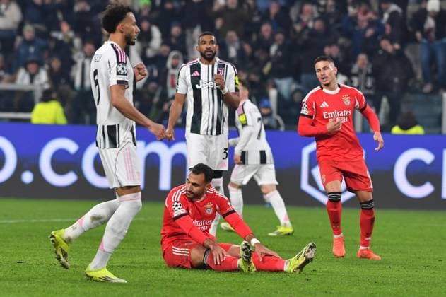 Foto IPP Massimo Rana Torino 21-01-2026 Calcio Champions League 2025 2026 Juventus-Benfica nella foto vangelis pavlidis sbaglia rigore Italy Photo Press - World Copyright italy ITALY  Copyright: xR4924_italyphotopressx