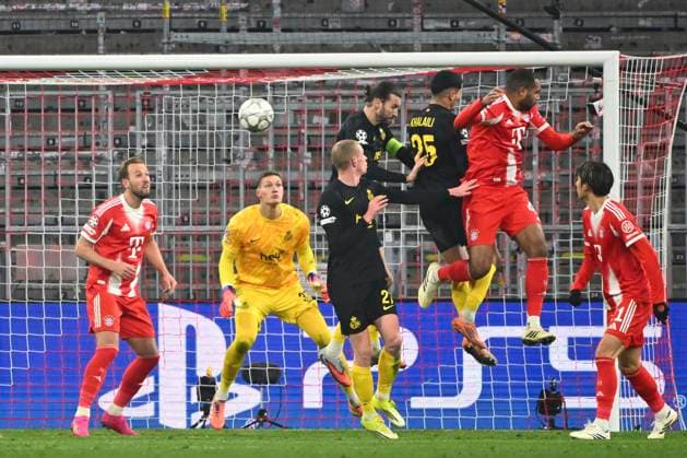Bayern Munchen v Royale Union Saint-Gilloise - UEFA Champions League MUNICH, GERMANY - JANUARY 21 : Kane Harry forward of Bayern Munchen, Scherpen Kjell goalkeeper of Union Saint-Gilloise, Burgess Christian defender of Union Saint-Gilloise during the UEFA Champions League 2025 26 League Phase MD7 match between FC Bayern Munchen and Royale Union Saint-Gilloise on January 21, 2026 in Munich, Germany, 21 01 2026 Munich Germany  Copyright: xVincentxKalutx
