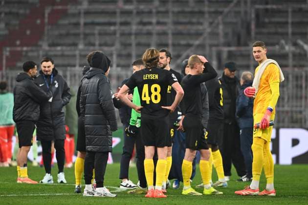 Bayern Munchen v Royale Union Saint-Gilloise - UEFA Champions League MUNICH, GERMANY - JANUARY 21 : players of Royale Union Saint-Gilloise look dejected after the UEFA Champions League 2025 26 League Phase MD7 match between FC Bayern Munchen and Royale Union Saint-Gilloise on January 21, 2026 in Munich, Germany, 21 01 2026 Munich Germany  Copyright: xVincentxKalutx