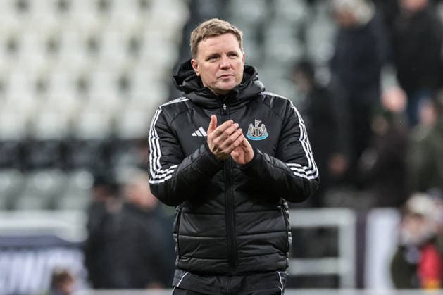 UEFA Champions League Matchday 7 of 8 Newcastle United v PSV Eindhoven Eddie Howe manager of Newcastle United applauds the fans after the game during the UEFA Champions League Matchday 7 of 8 Newcastle United v PSV Eindhovenn at St. James s Park, Newcastle, United Kingdom, 21st January 2026 (Photo by Mark Cosgrove News Images) Newcastle St. James s Park Tyne and Wear United Kingdom Copyright: xMarkxCosgrove NewsxImagesx