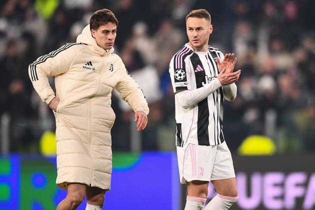 2026-01-21 Juventus FC v SL Benfica - UEFA Champions League 2025 26 League Phase MD7 TURIN, ITALY - JANUARY 21: Kenan Yildiz of Juventus FC, Teun Koopmeiners of Juventus FC during the UEFA Champions League 2025 26 League Phase MD7 match between Juventus FC and SL Benfica at Allianz Stadium on January 21, 2026 in Turin, Italy. (Photo by Alberto Gandolfo BSR Agency) Turin Italy Content not available for redistribution in The Netherlands directly or indirectly through any third parties. Copyright: xBSRxAgencyx