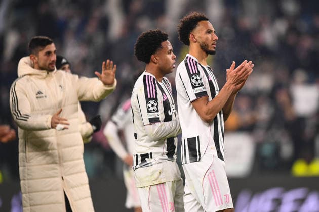 2026-01-21 Juventus FC v SL Benfica - UEFA Champions League 2025 26 League Phase MD7 TURIN, ITALY - JANUARY 21: Lloyd Kelly of Juventus FC, Weston McKennie of Juventus FC during the UEFA Champions League 2025 26 League Phase MD7 match between Juventus FC and SL Benfica at Allianz Stadium on January 21, 2026 in Turin, Italy. (Photo by Alberto Gandolfo BSR Agency) Turin Italy Content not available for redistribution in The Netherlands directly or indirectly through any third parties. Copyright: xBSRxAgencyx