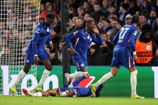 Chelsea gegen Pafos 21. Januar 2026, London UEFA Champions League Fußball, Gruppenphase Chelsea gegen Pafos Moises Caicedo von Chelsea jubelt nach seinem Siegtreffer Foto Charlotte Wilson Offside London UK  Copyright: xCharlottexWilsonx xOffsidexOffside