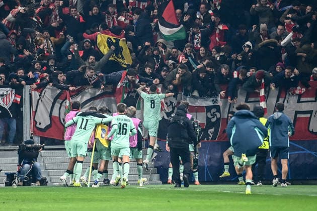 (Athletic Bilbao) celebrating his goal during Atalanta BC vs Athletic Club, UEFA Champions League football match in Bergamo, Italy, January 21 2026  Copyright: xGianlucaxRicci IPAxSportx xipa-agency.netx xx IPA_70390729 IPA_Agency_IPA70390729