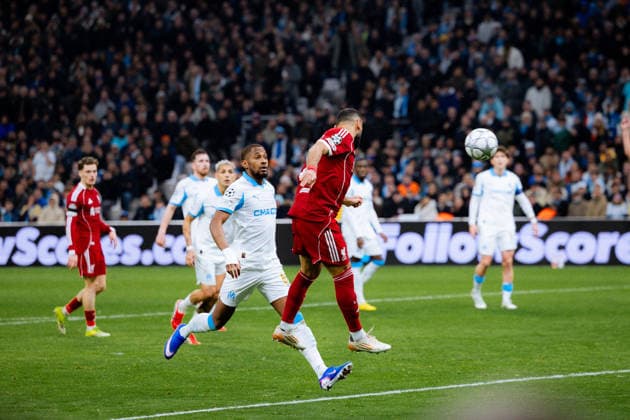Mohamed Salah of Liverpool FC in action during the UEFA Champions League game between Olympique de Marseille and Liverpool FC at Stade Velodrome in Marseille, France. Copyright: xPaulinexFiguetx xSPPx Sportspressphoto_SPR83894