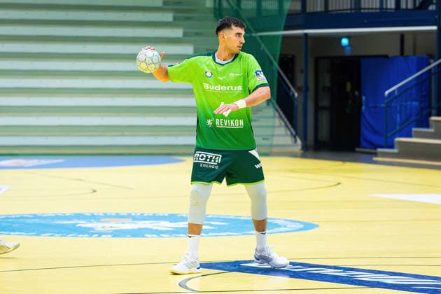 21 01 2026, xovx, Handball Testspiel Handball Bundesliga, HSG Wetzlar TV Großwallstadt Filip Vistorop HSG Wetzlar , Freisteller Wetzlar Dutenhofen Sporthalle Dutenhofen Hessen Deutschland DE