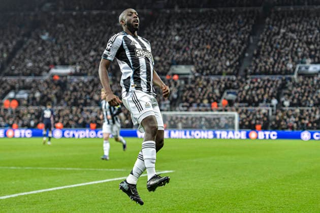 Newcastle United v PSV Eindhoven UEFA Champions League Yoane Wissa of Newcastle United celebrates his goal during the UEFA Champions League match at St. James s Park, Newcastle 21 01 2026 UK Newspapers OUT Copyright: xJamiexJohnstonx FIL-22840-0140