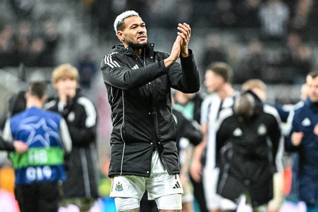 Newcastle United v PSV Eindhoven UEFA Champions League Joelinton of Newcastle United thanks fans at full time during the UEFA Champions League match at St. James s Park, Newcastle 21 01 2026 UK Newspapers OUT Copyright: xJamiexJohnstonx FIL-22840-0148