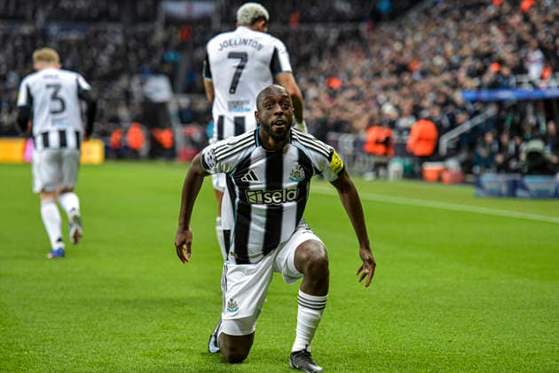 Newcastle United v PSV Eindhoven UEFA Champions League Yoane Wissa of Newcastle United celebrates his goal during the UEFA Champions League match at St. James s Park, Newcastle 21 01 2026 UK Newspapers OUT Copyright: xJamiexJohnstonx FIL-22840-0203
