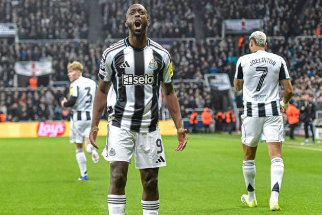 Newcastle United v PSV Eindhoven UEFA Champions League Yoane Wissa of Newcastle United celebrates his goal during the UEFA Champions League match at St. James s Park, Newcastle 21 01 2026 UK Newspapers OUT Copyright: xJamiexJohnstonx FIL-22840-0206