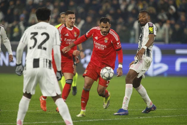 CALCIO - UEFA Champions League - Juventus FC vs SL Benfica Vangelis Pavlidis of SL Benfica during the Uefa Champions League 2025 26 season football match between Juventus FC and SL Benfica on 21 January 2026 at Allianz Stadium, Turin, Italy. Photo Nderim KACELI Turin Italy  Copyright: xIPAxSport ABACAx