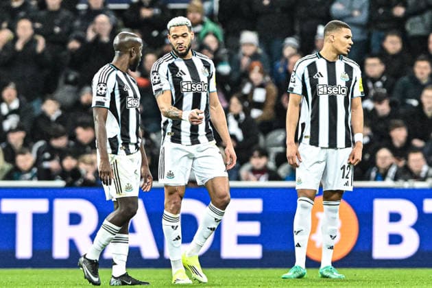 Newcastle United v PSV Eindhoven UEFA Champions League Yoane Wissa, Joelinton and Malick Thiaw of Newcastle United during the UEFA Champions League match at St. James s Park, Newcastle 21 01 2026 UK Newspapers OUT Copyright: xJamiexJohnstonx FIL-22840-0265