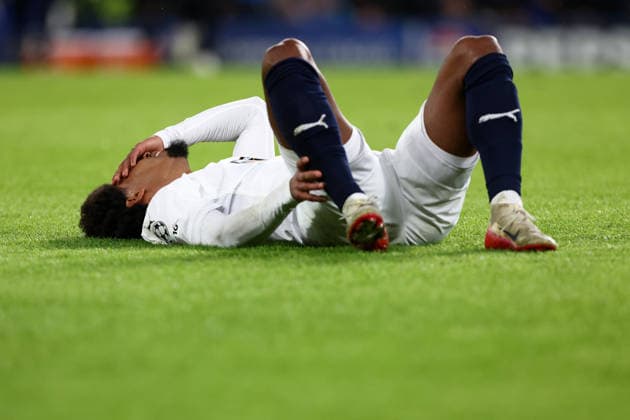 Chelsea v Pafos, Champions League Bruno Felipe of Pafos is injured during the Champions League match between Chelsea and Pafos at Stamford Bridge, London, UK on 21 January 2026. London Stamford Bridge Greater London UK Editorial use only , Copyright: xPaulxPhelanx PSI-23600-0056