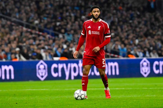 FOOTBALL : Olympique de Marseille VS Liverpool FC - UEFA Champions League - 21 01 2025 Joe Gomez (LFC) - UEFA Champions League match between Olympique de Marseille and Liverpool FC on January 21, 2026 at the Orange Velodrome Stadium in Marseille. MarseilleFrance  Copyright: xWilliamxCannarellax