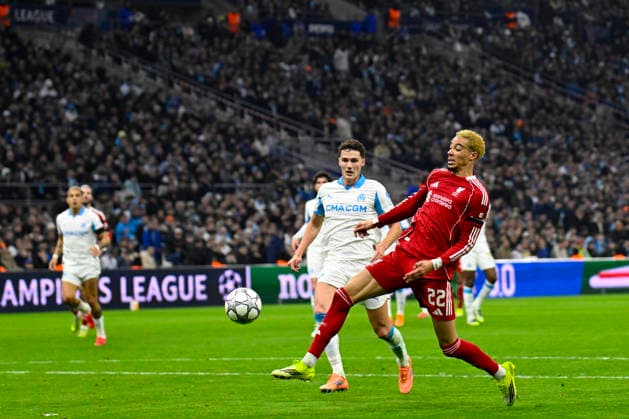 FOOTBALL : Olympique de Marseille VS Liverpool FC - UEFA Champions League - 21 01 2025 Hugo EkitikÃ (LFC) - UEFA Champions League match between Olympique de Marseille and Liverpool FC on January 21, 2026 at the Orange Velodrome Stadium in Marseille. MarseilleFrance  Copyright: xWilliamxCannarellax