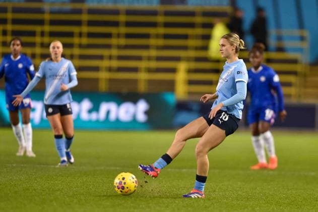 Kerstin Casduring the Subway League cup match between Manchester City and Chelsea at the Joie Stadium, Manchester England. Copyright: xClarexOverfieldx xSPPx Sportspressphoto_SPR84136