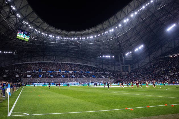 General view of the stadium during the UEFA Champions League game between Olympique de Marseille and Liverpool FC at Stade Velodrome in Marseille, France. Copyright: xPaulinexFiguetx xSPPx Sportspressphoto_SPR84196