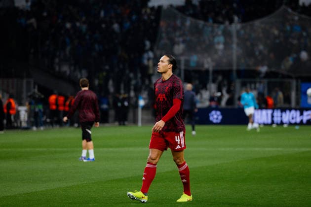 Virgil van Dijk of Liverpool FC warms up during the UEFA Champions League game between Olympique de Marseille and Liverpool FC at Stade Velodrome in Marseille, France. Copyright: xPaulinexFiguetx xSPPx Sportspressphoto_SPR84198