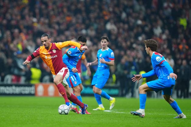 UEFA Champions League Galatasaray SK Vs Atletico de Madrid in Istanbul, Turkey - 21 Jan 2026 Leroy Aziz Sané of Galatasaray SK seen in action during the UEFA Champions League match between Galatasaray SK and Atletico de Madrid at Ali Sami Yen Sports Complex. Final score Galatasaray 1 : 1 Atletico de Madrid Istanbul Turkey Copyright: xGokhanxTanerx xSOPAxImagesx GTANER_SOPAImages_GSvATM_Champions-League_Istanbul_TUR_21012026_00023
