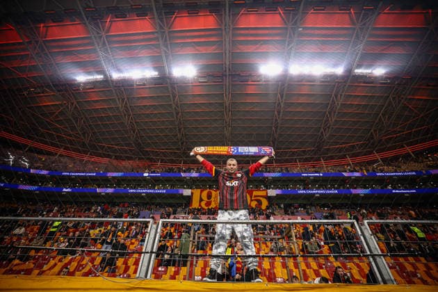Galatasaray vs Atletico Madrid UEFA Champions League 2025-26 MD7 Galatasaray fan in the stand before the match. Galatasaray SK and Atletico Madrid faced each other at UEFA Champions League 2025 26 League Phase MD7. The match took place in Ali Sami Yen Rams Park Stadium on january 21, 2026. Istanbul Istanbul Turkey Copyright: xBurakxBasturkx
