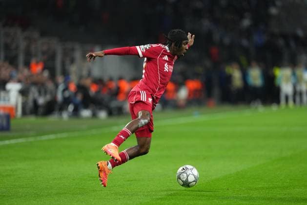 Jeremie Frimpong of Liverpool Marseille v Liverpool, UEFA Champions League, Group Stage, Football, Orange Velodrome, Marseille, France - 21 Jan 2026Marseille Orange Vélodrome France EDITORIAL USE ONLY No use with unauthorised audio, video, data, fixture lists, club league logos or live services. Online in-match use limited to 120 images, no video emulation. No use in betting, games or single club league player publications.  Copyright: xDavexWinter Shutterstockx 16348361lr