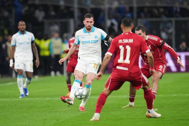 Pierre Emile Hojbjerg of Marseille Marseille v Liverpool, UEFA Champions League, Group Stage, Football, Orange Velodrome, Marseille, France - 21 Jan 2026Marseille Orange Vélodrome France EDITORIAL USE ONLY No use with unauthorised audio, video, data, fixture lists, club league logos or live services. Online in-match use limited to 120 images, no video emulation. No use in betting, games or single club league player publications.  Copyright: xDavexWinter Shutterstockx 16348361lo