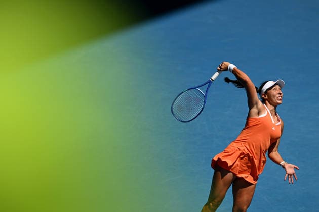 TENNIS AUSTRALIAN OPEN, Jessica Pegula of the USA in action during the Women™s 2nd round match against McCartney Kessler of the USA on day 5 of the 2026 Australian Open tennis tournament at Melbourne Park in Melbourne, Wednesday, January 22, 2026. ( NO ARCHIVING MELBOURNE VICTORIA AUSTRALIA  Copyright: xLUKASxCOCHx 20260122143312270053
