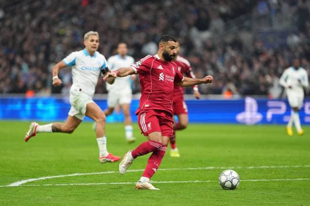 Mohamed Salah of Liverpool Marseille v Liverpool, UEFA Champions League, Group Stage, Football, Orange Velodrome, Marseille, France - 21 Jan 2026Marseille Orange Vélodrome France EDITORIAL USE ONLY No use with unauthorised audio, video, data, fixture lists, club league logos or live services. Online in-match use limited to 120 images, no video emulation. No use in betting, games or single club league player publications.  Copyright: xDavexWinter Shutterstockx 16348361oe