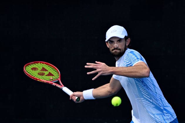 TENNIS AUSTRALIAN OPEN, Valentin Vacherot of Monaco in action during the Men™s 2nd round match against Rinky Hijikata of Australia on day 5 of the 2026 Australian Open tennis tournament at Melbourne Park in Melbourne, Wednesday, January 22, 2026. ( NO ARCHIVING MELBOURNE VICTORIA AUSTRALIA  Copyright: xJAMESxROSSx 20260122171003014509