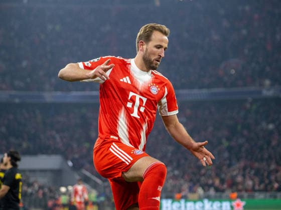 Bayerns 9 Harry KANE after his goal for 2 0 Football Bayern Gilloise Football Champions League, FC Bayern München Royale Union Saint Gilloise, Matchday 7, Season 2025 2026, on 21 01 2026 in Munich, A L L I A N Z A R E N A, Germany Source Copyright Credit Oryk HAIST xFUSSBALL-BAYERN-GILLOISEx