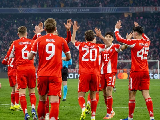 Bayern cheering for goal scorer 9 Harry KANE after scoring 2 0 Football Bayern Gilloise Football Champions League, FC Bayern München Royale Union Saint Gilloise, matchday 7, season 2025 2026, on 21 01 2026 in Munich, A L L I A N Z A R E N A, Germany Source Copyright Credit Oryk HAIST xFUSSBALL-BAYERN-GILLOISEx