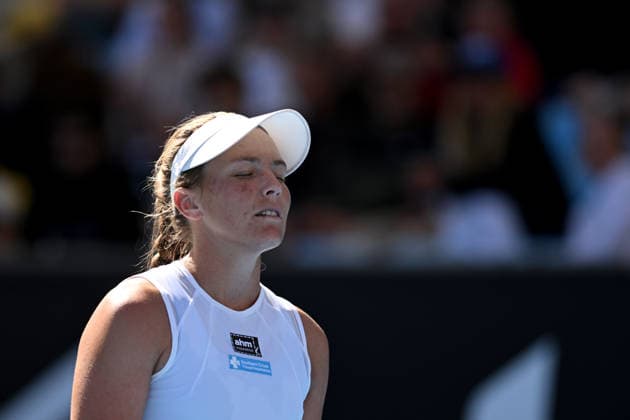 TENNIS AUSTRALIAN OPEN, Maddison Inglis of Australia during the Women™s 2nd round match against Laura Siegemund of Germany on day 5 of the 2026 Australian Open tennis tournament at Melbourne Park in Melbourne, Wednesday, January 22, 2026. ( NO ARCHIVING MELBOURNE VICTORIA AUSTRALIA  Copyright: xLUKASxCOCHx 20260122133381092553