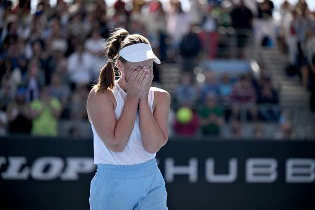 TENNIS AUSTRALIAN OPEN, Maddison Inglis of Australia celebrates match point during the Women™s 2nd round match against Laura Siegemund of Germany on day 5 of the 2026 Australian Open tennis tournament at Melbourne Park in Melbourne, Wednesday, January 22, 2026. ( NO ARCHIVING MELBOURNE VICTORIA AUSTRALIA  Copyright: xLUKASxCOCHx 20260122148838778976