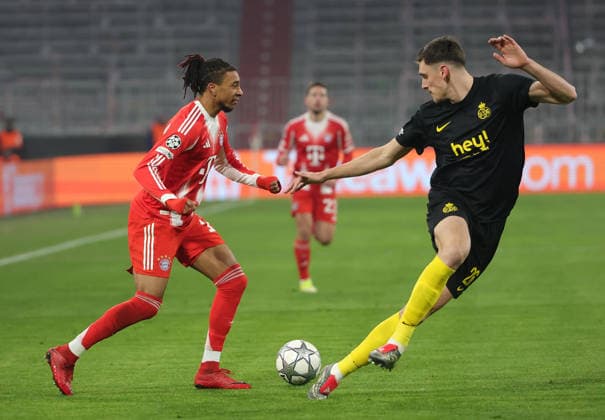 (260122) -- MUNICH, Jan. 22, 2026 -- Michael Olise (L) of Bayern Munich vies with Ross Sykes of Union Saint-Gilloise during the UEFA Champions League match between Bayern Munich and Union Saint-Gilloise in Munich, Germany, Jan. 21, 2026. (Photo by Xinhua) (SP)GERMANY-MUNICH-FOOTBALL-UEFA CHAMPIONS LEAGUE-BAYERN VS UNION SAINT-GILLOISE PhilippexRuiz 