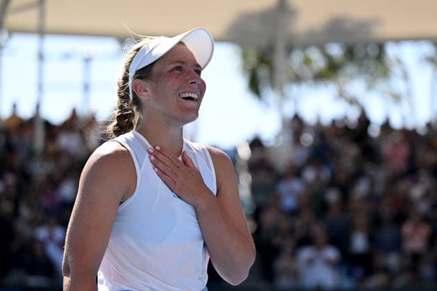 TENNIS AUSTRALIAN OPEN, Maddison Inglis of Australia celebrates her win during the Women™s 2nd round match against Laura Siegemund of Germany on day 5 of the 2026 Australian Open tennis tournament at Melbourne Park in Melbourne, Wednesday, January 22, 2026. ( NO ARCHIVING MELBOURNE VICTORIA AUSTRALIA  Copyright: xLUKASxCOCHx 20260122123690927370