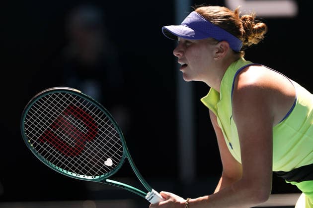 Amanda Anisimova during her second round match Australian Open tennis tournament, Day Five, Melbourne Park, Australia - 22 Jan 2026Melbourne Melbourne Park Victoria (VIC) Australia  Copyright: xEllaxLing Shutterstockx 16371207an